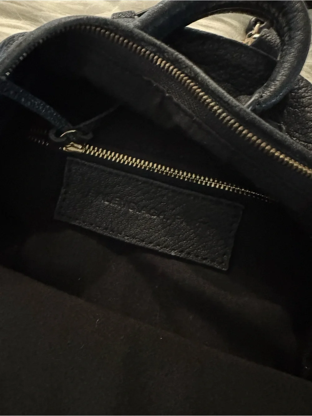 Balenciaga Black Mini Backpack Purse